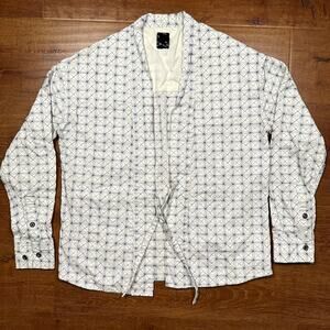 Visvim Japanese Lhamo Kimono Overshirt Jacket Womens 3 L White Embroidered Rare